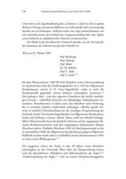 Bild der Seite - 238 - in Ernst Fuchs (1851-1930) - und die Weltgeltung der Wiener Ophthalmologischen Schule um 1900