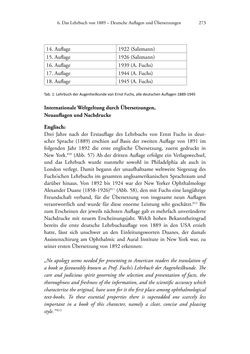 Image of the Page - 273 - in Ernst Fuchs (1851-1930) - und die Weltgeltung der Wiener Ophthalmologischen Schule um 1900