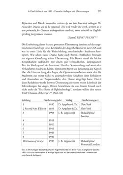 Bild der Seite - 275 - in Ernst Fuchs (1851-1930) - und die Weltgeltung der Wiener Ophthalmologischen Schule um 1900