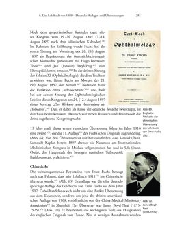 Bild der Seite - 281 - in Ernst Fuchs (1851-1930) - und die Weltgeltung der Wiener Ophthalmologischen Schule um 1900