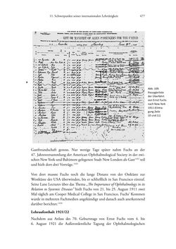 Bild der Seite - 477 - in Ernst Fuchs (1851-1930) - und die Weltgeltung der Wiener Ophthalmologischen Schule um 1900