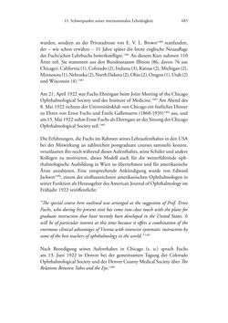 Bild der Seite - 485 - in Ernst Fuchs (1851-1930) - und die Weltgeltung der Wiener Ophthalmologischen Schule um 1900
