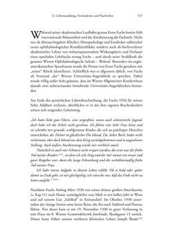 Bild der Seite - 527 - in Ernst Fuchs (1851-1930) - und die Weltgeltung der Wiener Ophthalmologischen Schule um 1900