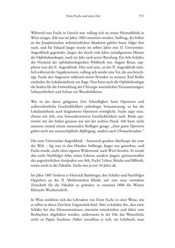 Bild der Seite - 571 - in Ernst Fuchs (1851-1930) - und die Weltgeltung der Wiener Ophthalmologischen Schule um 1900