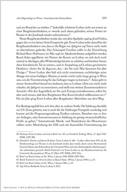 Image of the Page - 259 - in Ernst Lothar - Schriftsteller, Kritiker, Theaterschaffender