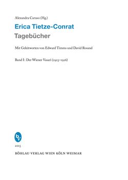 Image of the Page - (000001) - in Erica Tietze-Conrat - Tagebücher, Volume I: Der Wiener Vasari (1923–1926)