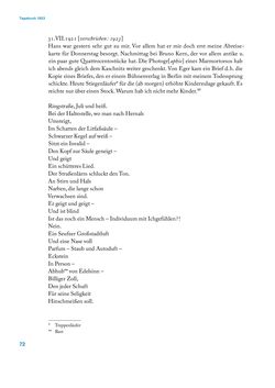 Image of the Page - 72 - in Erica Tietze-Conrat - Tagebücher, Volume I: Der Wiener Vasari (1923–1926)