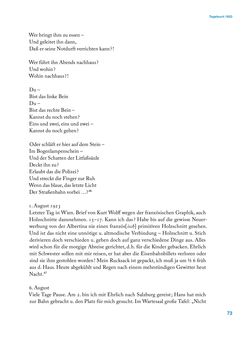 Image of the Page - 73 - in Erica Tietze-Conrat - Tagebücher, Volume I: Der Wiener Vasari (1923–1926)