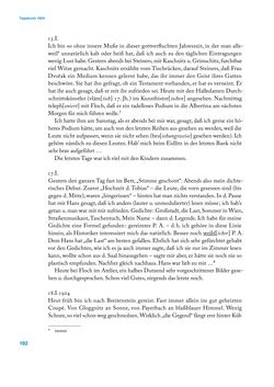 Image of the Page - 192 - in Erica Tietze-Conrat - Tagebücher, Volume I: Der Wiener Vasari (1923–1926)