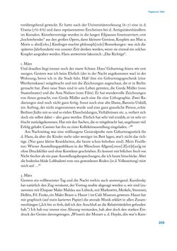 Bild der Seite - 209 - in Erica Tietze-Conrat - Tagebücher, Band I: Der Wiener Vasari (1923–1926)