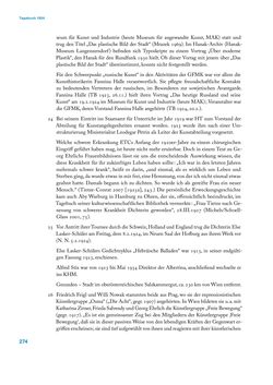 Image of the Page - 274 - in Erica Tietze-Conrat - Tagebücher, Volume I: Der Wiener Vasari (1923–1926)