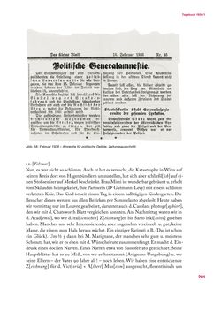 Image of the Page - 201 - in Erica Tietze-Conrat - Tagebücher, Volume II: Mit den Mitteln der Disziplin (1937–1938)