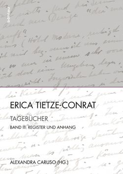 Bild der Seite - Einband vorne - in Erica Tietze-Conrat - Tagebücher, Band III: Register und Anhang