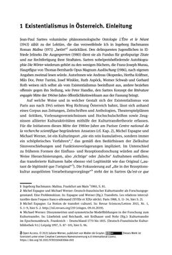 Image of the Page - 1 - in Existentialismus in Österreich - Kultureller Transfer und literarische Resonanz