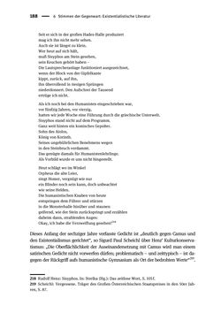 Bild der Seite - 188 - in Existentialismus in Österreich - Kultureller Transfer und literarische Resonanz