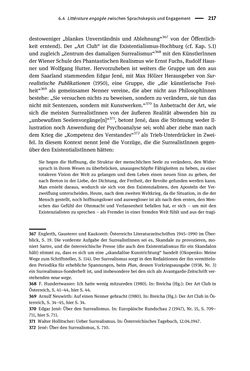 Bild der Seite - 217 - in Existentialismus in Österreich - Kultureller Transfer und literarische Resonanz