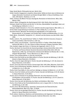 Bild der Seite - 332 - in Existentialismus in Österreich - Kultureller Transfer und literarische Resonanz