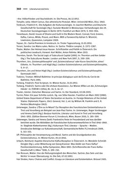 Image of the Page - 360 - in Existentialismus in Österreich - Kultureller Transfer und literarische Resonanz