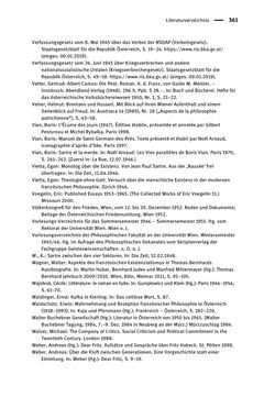 Image of the Page - 361 - in Existentialismus in Österreich - Kultureller Transfer und literarische Resonanz