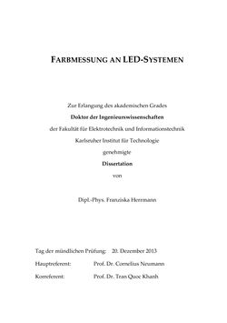 Image of the Page - (000009) - in Farbmessung an LED-Systemen