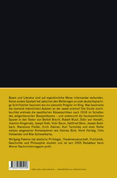 Bild der Seite - Einband hinten - in FAUST UND GEIST - Literatur und Boxen zwischen den Weltkriegen