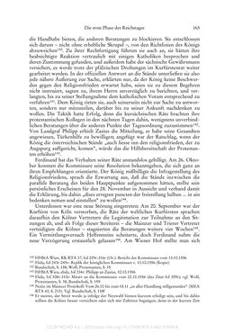 Image of the Page - 165 - in Ferdinand I. als Kaiser - Politik und Herrscherauffassung des Nachfolgers Karls V.