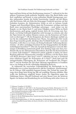 Bild der Seite - 225 - in Ferdinand I. als Kaiser - Politik und Herrscherauffassung des Nachfolgers Karls V.