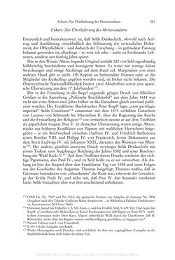 Image of the Page - 281 - in Ferdinand I. als Kaiser - Politik und Herrscherauffassung des Nachfolgers Karls V.