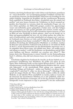Bild der Seite - 297 - in Ferdinand I. als Kaiser - Politik und Herrscherauffassung des Nachfolgers Karls V.