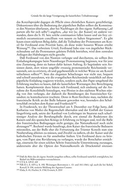 Image of the Page - 409 - in Ferdinand I. als Kaiser - Politik und Herrscherauffassung des Nachfolgers Karls V.