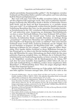 Image of the Page - 575 - in Ferdinand I. als Kaiser - Politik und Herrscherauffassung des Nachfolgers Karls V.