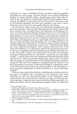 Image of the Page - 579 - in Ferdinand I. als Kaiser - Politik und Herrscherauffassung des Nachfolgers Karls V.