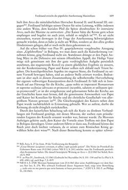 Image of the Page - 609 - in Ferdinand I. als Kaiser - Politik und Herrscherauffassung des Nachfolgers Karls V.