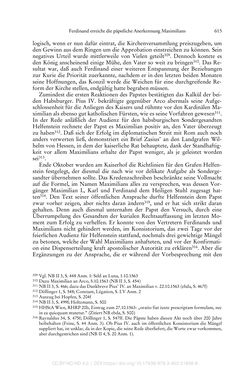 Image of the Page - 615 - in Ferdinand I. als Kaiser - Politik und Herrscherauffassung des Nachfolgers Karls V.