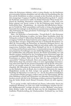 Image of the Page - 738 - in Ferdinand I. als Kaiser - Politik und Herrscherauffassung des Nachfolgers Karls V.