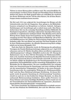 Bild der Seite - 17 - in Die Familien-Fideikommissbibliothek des Hauses Habsburg-Lothringen 1835–1918 - Metamorphosen einer Sammlung