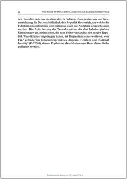 Image of the Page - 18 - in Die Familien-Fideikommissbibliothek des Hauses Habsburg-Lothringen 1835–1918 - Metamorphosen einer Sammlung