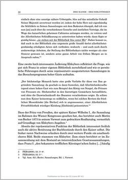Image of the Page - 22 - in Die Familien-Fideikommissbibliothek des Hauses Habsburg-Lothringen 1835–1918 - Metamorphosen einer Sammlung