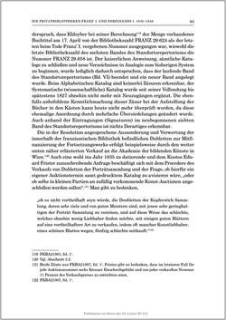 Bild der Seite - 63 - in Die Familien-Fideikommissbibliothek des Hauses Habsburg-Lothringen 1835–1918 - Metamorphosen einer Sammlung