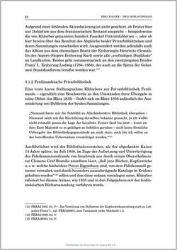 Bild der Seite - 64 - in Die Familien-Fideikommissbibliothek des Hauses Habsburg-Lothringen 1835–1918 - Metamorphosen einer Sammlung