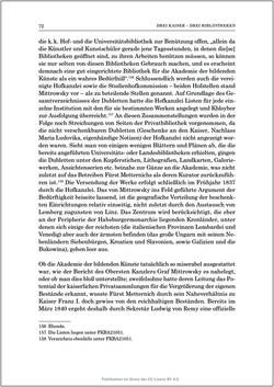 Bild der Seite - 72 - in Die Familien-Fideikommissbibliothek des Hauses Habsburg-Lothringen 1835–1918 - Metamorphosen einer Sammlung