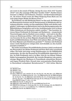 Bild der Seite - 122 - in Die Familien-Fideikommissbibliothek des Hauses Habsburg-Lothringen 1835–1918 - Metamorphosen einer Sammlung