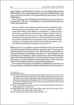 Bild der Seite - 204 - in Die Familien-Fideikommissbibliothek des Hauses Habsburg-Lothringen 1835–1918 - Metamorphosen einer Sammlung