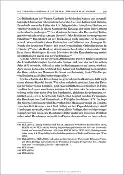 Bild der Seite - 259 - in Die Familien-Fideikommissbibliothek des Hauses Habsburg-Lothringen 1835–1918 - Metamorphosen einer Sammlung