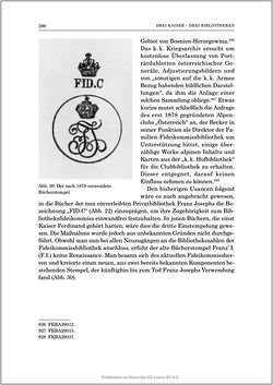 Bild der Seite - 280 - in Die Familien-Fideikommissbibliothek des Hauses Habsburg-Lothringen 1835–1918 - Metamorphosen einer Sammlung
