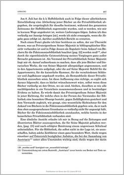 Image of the Page - 407 - in Die Familien-Fideikommissbibliothek des Hauses Habsburg-Lothringen 1835–1918 - Metamorphosen einer Sammlung