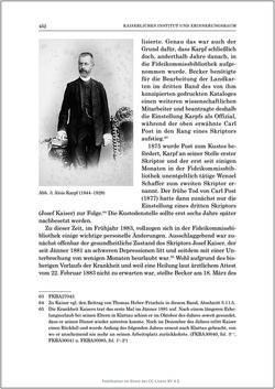 Bild der Seite - 452 - in Die Familien-Fideikommissbibliothek des Hauses Habsburg-Lothringen 1835–1918 - Metamorphosen einer Sammlung
