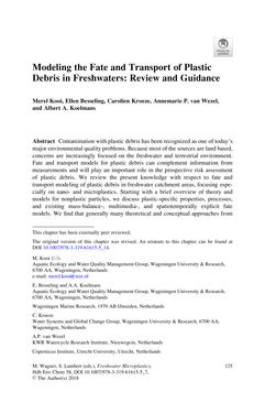 Image of the Page - 125 - in Freshwater Microplastics - Emerging Environmental Contaminants?