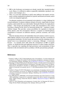 Bild der Seite - 268 - in Freshwater Microplastics - Emerging Environmental Contaminants?