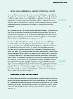 Image of the Page - 11 - in Friedensgutachten 2020 - Im Schatten der Pandemie: letzte Chance für Europa